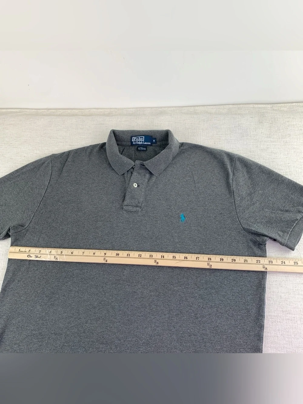 Polo by Ralph Lauren men's Charcoal Gray Short-Sleeve Polo size M classic fit